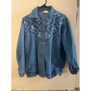 Vintage Denim Embroidered Jacket